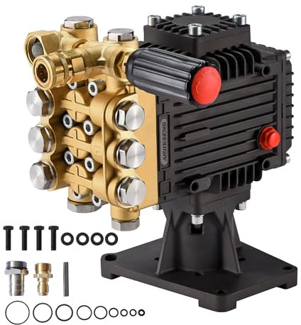 ANJIESENG 4000 PSI idropulitrice Pompa idropulitrice orizzontale Pistone triplex, l albero da 1 pollice, sostituzione della pompa della rondella di alimentazione diretta da 4,8 GPM