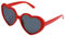 witeup Herz Sonnenbrille Herzbrille Rot, Polarisierte Sonnenbrillen Herzform,UV400 Damen Herren Herzsonnenbrille,Sonnenbrille Hochzeit,Hippie Brille, Partybrille für Geburtstagsfeier, Fasching