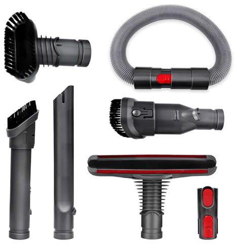 SOBEAU Kit Accessori per Dyson V7 V8 V10 V11 V15 Aspirapolvere, 7 in 1 Spazzola di Ricambio per Dyson, per Casa,Ufficio, Sedili Auto