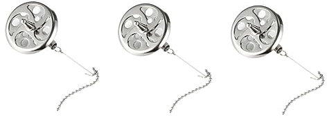 MOLUCKFU 3piezas Filtro Para Cafetera Con Cadena Larga De Acero Inoxidable Filtro Reutilizable Para Preparar Café Casa Trabajo