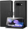ivencase Handyhülle Kompatibel mit Google Pixel 9a Hülle und Schutzfolie, Premium PU Schutzhülle [RFID-Blockierung] [Kartenfach] [Magnetverschluss] [Standfunktion] Flip Wallet Case, Schwarz