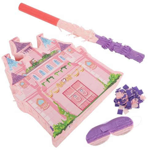 jojofuny 1 Set Princess Castle Piñata Prinzessin Geburtstagsfeier Dekorationen Mit Fledermaus Und Für Mädchen Party Spiel Accessoire Prinzessin Thema Geburtstagsfeier