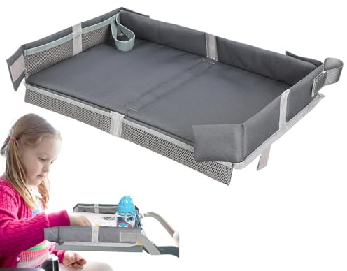 Aeroplane Tray Cover, Travel Tray Cover, Compact & Foldable Snack Table Play Area for Aeroplane Travel Car