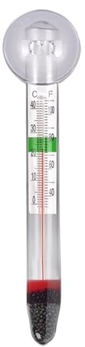 Aquarium Thermometer, 1pcs Flüssigkeitsthermometer, Hochpräzises Glasthermometer Mit Saugnapf, Messung Der Wassertemperatur In Aquarien
