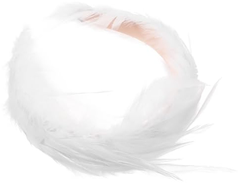 Damen Feder Haarreif Weiß, Plume Haarschmuck für Partys