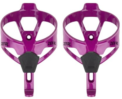 ZEFAL Pack Pulse A2 - Pack de Deux Porte-Bidons Vélo Légers - Porte Gourde Vélo/VTT/Vélo de Route - Résistant et Durable - 26g Chaque Porte Bidon - Violet
