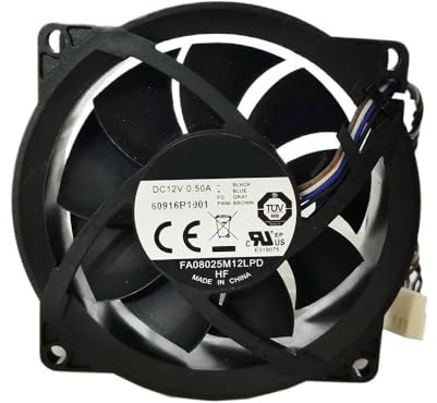 SONGOZD Laptop parts 1pcs For CoolerMaster FA08025M12LPD 12V 0.50A 804057-001 80 * 80 * 25mm Cooling Fan 4pin Processor Cooler Heatsink