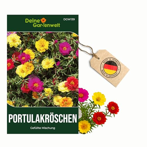 Portulakröschen Gefüllte Mischung Samen - Portulaca grandiflora - Blumensamen - Saatgut für 150 Pflanzen – 3er Pack
