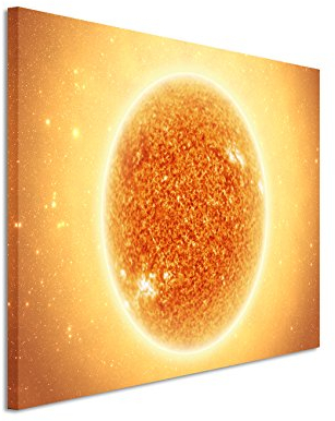 Paul Sinus Art Kunstfoto auf Leinwand 60x40cm Sonne mit Schärfentiefe auf Leinwand exklusives Wandbild moderne Fotografie für ihre Wand in vielen Größen