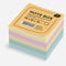 Interdruk Zettelklotz - Notizklotz - Ersatzpapier für Zettelbox - 85 x 85 x 35 mm - Circa 350 Lose Blätter - Mehrfarbig