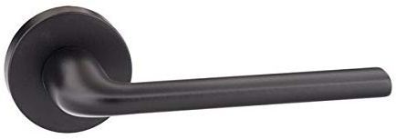 Atlantic UK Milly Lever on Round Rose Door Handle in Urban Matt Black Finish