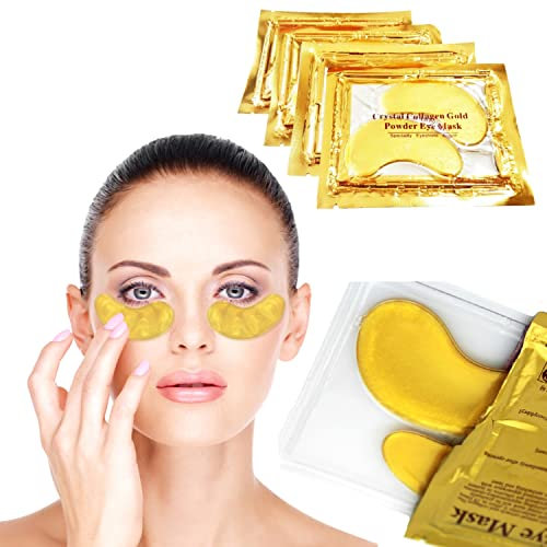 P-Beauty - Augenpads Crystal Collagen Gold Gel 20 Paar, mit Kollagen & Hyaluronsäure - Anti-Aging Feuchtigkeitsmaske gegen Falten, Augenringe & geschwollene Augen, für strahlende Augenpartie