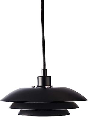 Dyberg Larsen DL20 Schwarz Deckenlampe | Modern & Leicht Deckenleuchte Wohnzimmer Hergestellt aus Metall | Deckenlampe Wohnzimmer Ohne Leuchtmittel | 60 W/E27 | Deckenleuchten in Dänisches Design