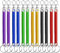pengxiaomei 12 Pieces Stretchy Spiral Keyring, Colourful Plastic Keychain Springs Key Holder Extending Retractable for School, Work, 6 Colors