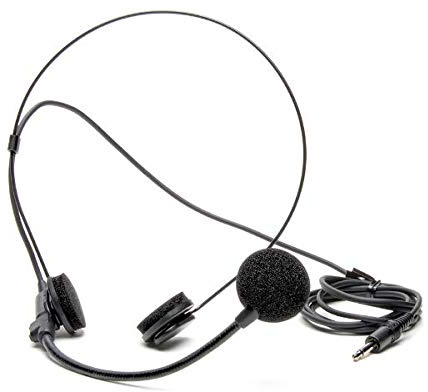Azden HS-11 Uni-Directional Headset Microphone 3.5mm Professional, Handy, Black, (AZDHS-11)