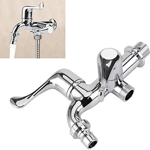 Carnaval de San Valentín Grifo de Agua, G1/2 Plástico ABS Lavadora Grifo Lavabo Fregadero Grifo de Agua con Doble Pico y manija(#1)