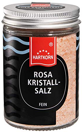 Rosa Kristallsalz, fein - 110 g im Gourmet Glas von Hartkorn - wiederverschließbar und wiederbefüllbar
