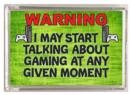'Clare''s Cosmetics' Fun Xbox Gift – Warning I May Start Talking About Gaming – Novelty Fridge Magnet – Fun Xbox Present