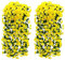 Fycooler Fiori artificiali finto wisteria vite ghirlanda realistica di seta romantica appesa artificiale edera, 90 cm per decorazioni di nozze Home Garden Party Decor-Giallo