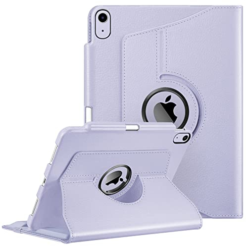 Fintie Funda Giratoria 360° para iPad Air 11 Pulgadas 2025(M3) / 2024(M2), Funda iPad Air 5ª Gen(2022)/4ª Gen(2020) 10.9 con Soporte para lápiz - Lila Gris
