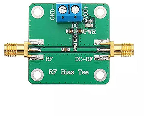 iHaospace DC Bias 10-6000MHz 6GHz RF Tee Broadband Microwave DC Bias Blocker for HAM Radio RTL SDR LNA Low Noise Ham Radio Amplifier