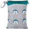 Happy Cherry Wasserdicht Nasstasche Wet Bag Nass und Trocken Windelbeutel Stoffwindeln Groß Wiederverwendbar Windeltasche für Unterwegs Grau Rainbow