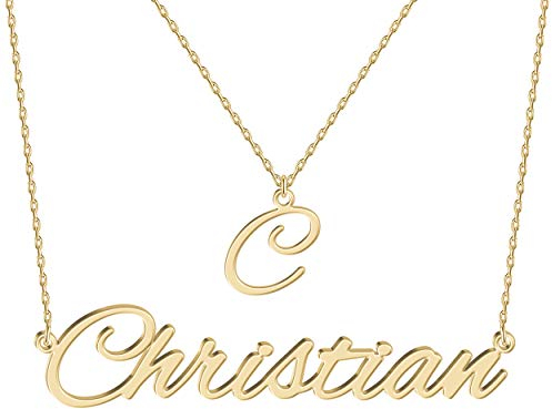 Personalisierte Gold Mehrreihige Namenskette Geschichteten Choker kette mit Namen Buchstabe Initial 18K Gold/Rosegold Vergoldet Silber Schmuck Geburtstagsgeschenk Für Frauen Mädchen Freundin Schwester