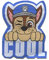 Paw Patrol Chase Cool - Aufnäher, Bügelbild, Aufbügler, Applikationen, Patches, Flicken, zum aufbügeln, Größe: 6,7 x 5,2 cm