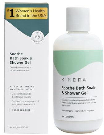 Kindra Soothe Vulva Wash - pH Balanced Unscented Intimate Feminine Wash
