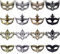FEQO 16 Stück Venezianische Maskerade Maske Damen und Herren Vintage Antike Masken Augenmaske Retro Maskerade Masken für Karnevals Halloween Party
