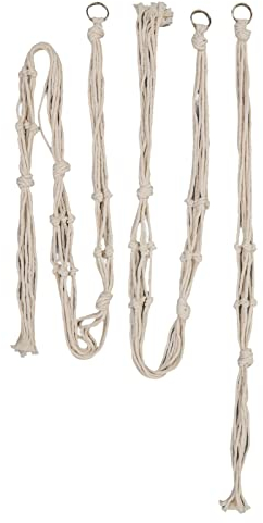 Agatige 3 Pcs Macrame Plant Hanger, 3 Layers Hanging Plant Holder for Indoor Outdoor Cotton Rope Hanging Planters Baskets Wall Hanging Flower Pot Holder with 3 Hanging Hooks - 80/120/160cm