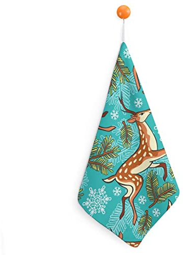 Lurnise Handtuch Elch-Blätter Handtücher Geschirrtuch Lanyard Design Für Badezimmer Küche Sport