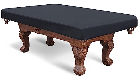 PATIKIL 8 Füße Billardtisch Abdeckungen Wasserdicht und Reissfest Draußen Innen 420D Polyester Staubdicht Möbel Tisch Cover 100Lx 56Wx7.9H Schwarz