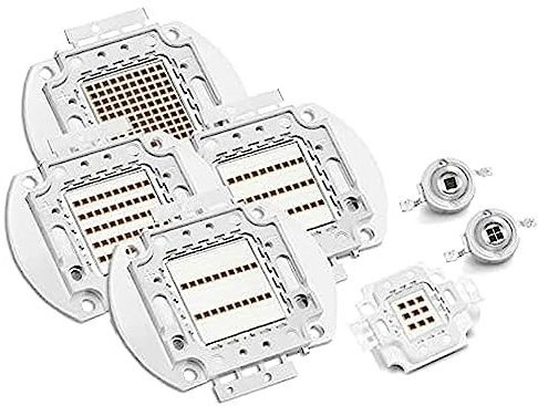 TOPXCDZ LED Chip Infrarot IR 680nm 740nm 760nm 800nm ​​ 850nm 880nm 940nm 980nm 1000nm COB Dioden 3W 5W 10W 20W 30W 50W 100W Lichtperlen COB Nachtsicht CCTV Kamera (IR 800-805nm, 20W x 1piece)