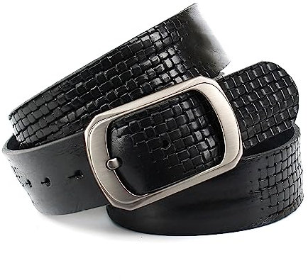 Anthoni Crown Unisex Damengürtel Gürtel, schwarz, 105