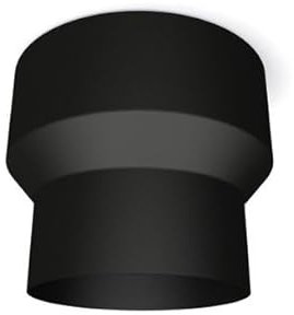 RHINO FLUES - 5 Inch (125mm) to 6 Inch (150mm) Stove Flue Pipe Adaptor Matt Black, Friction Fit - Robust Quality Construction of Heat Resistant enameled Steel. Remember to Seal with Silicone sealant.