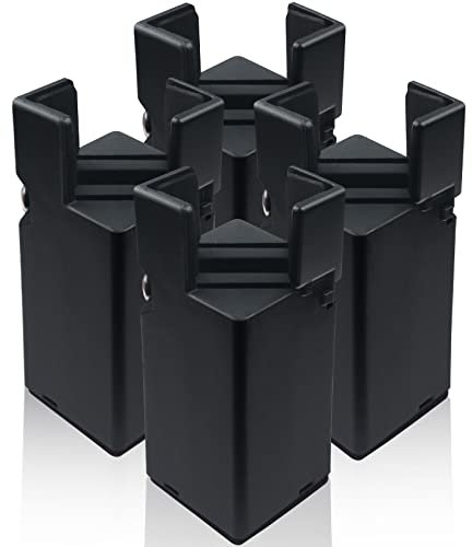 4 rialzi regolabili per mobili da 10 cm, con morsetto a vite, robusti rialzi da scrivania per gambe da scrivania, alzate per letti pesanti, alzate per tavolo per larghezza telaio sedia da 2 a 4 cm,