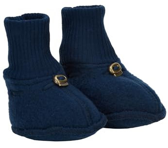 Mikk-line Woll Hausschuhe Kinder 74/80 Blue Nights | Krabbelschuhe Baby in Wool Und Polyster Für Mädchen und Jungen | Woll-Babysocken | Lauflernschuhe Baby | Babyschuhe 0-6 Monate