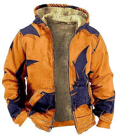 KONG JIMFAN Übergangsjacke Herren Rain Jacket Men Herren Karo Druck Jacket Jacke Leder Herren Jacken Winter Sakkos Für Herren Ärmelloser Hoodie Herren Zip Hoodie Outdoorjacke(Yellow,XXL)