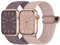 Nimblistic Kompatibel mit Apple Watch Armband Geflochten 42mm 41mm 40mm 38mm, Elastisches Nylon Stoff Band mit Magnetverschluss für Apple Watch 10 9 8 7 6 5 4 3 2 1 SE, Sand Rosa/Rauchlila