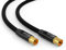 RedStar24 Cavo Antenna 3m Nero - Maschio a Femmina IEC - Cavo Coassiale HDTV Premium per la TV via cavo | Cavo TV: Compatibile con TV, Radio, DVB-T/T2, DVB-C, DAB