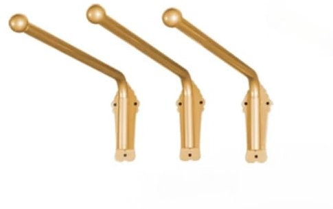 AAHIFIT 3pcs Curtain Rod Rocker for Front Doors, Side Panels and Curtain Display Racks(Gold 90cm(35) 3PCS)