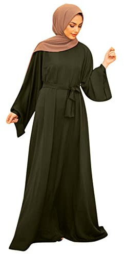 callmo Abaya Muslim Damen Dresses Islam Abaya Kleidung Frauen Dubai Gebet Islamische Robe afrikanischer Kaftan Türkei Kleid in voller Länge mit Hijab Gebetskleidung für Frauen
