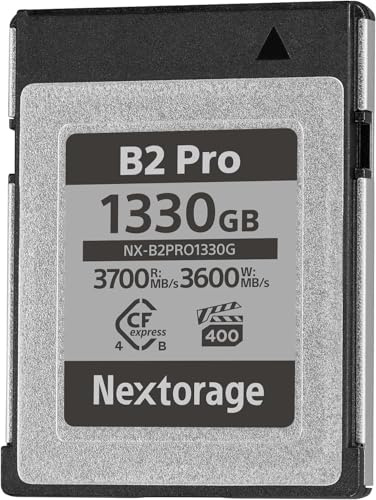 Nextorage Japan CF-express 4.0 Type B card NX-B2PRO 1330GB VPG 400 Urtla fast Read 3900MB/s Write 3600MB/s and relaible.