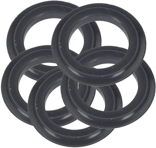 BagLEv Lot de 5 rondelles d'évier en caoutchouc, noir, 54 mm x 32 mm, pour bonde de panier Franke (78, 79, 80 mm)