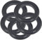 BagLEv Rondelle in gomma per lavello, 5 pezzi, nero, 54 mm x 32 mm, per filtro a cestello Franke (78, 79, 80 mm)