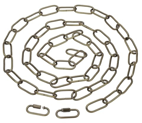 PATIKIL 6ft Beleuchtung Hängende Kette, Metall-Schleifenkette mit Schnellverschluss-Schraubverbindern zum Aufhängen von Pflanzen-Pendelleuchten-Kronleuchter-Lichtvorrichtung, Bronze