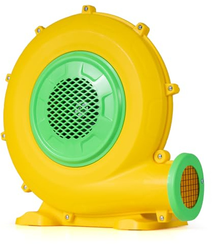 COSTWAY 680W Soplador de Aire para Castillo Hinchable, 220-240V Bomba de Bajo Ruido con 4 Estacas de Tierra y Cable de Alimentación, 2340pa Ventilador Eléctrico Potente para Juguetes Inflables