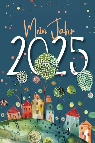 Wochenkalender 2025: Liebevoll illustrierter Wochenkalender für 2025 mit viel Platz für Notizen