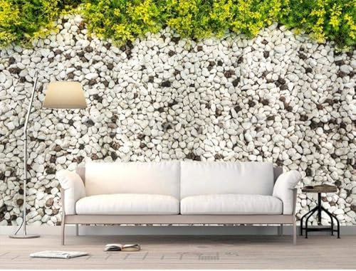 Tzxztt Kieselstein Gelbe Blumen Moderne 3D Tapete Geprägte Seide Neutrale Töne Material Ideal Für Wohnzimmer Schlafzimmer-150cm×105cm